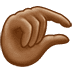 🤏🏾 pinching hand: medium-dark skin tone display on Samsung